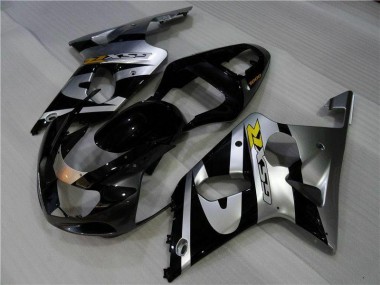 Plata Negro Carenado Moto Suzuki GSXR 1000 K1 2000-2002
