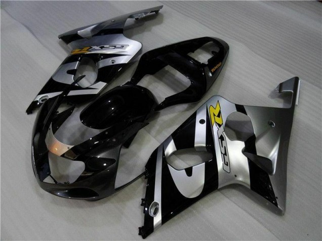 Plata Negro Carenado Moto Suzuki GSXR 1000 K1 2000-2002 Plata Negro Carenado Moto Suzuki GSXR 1000 K1 2000-2002