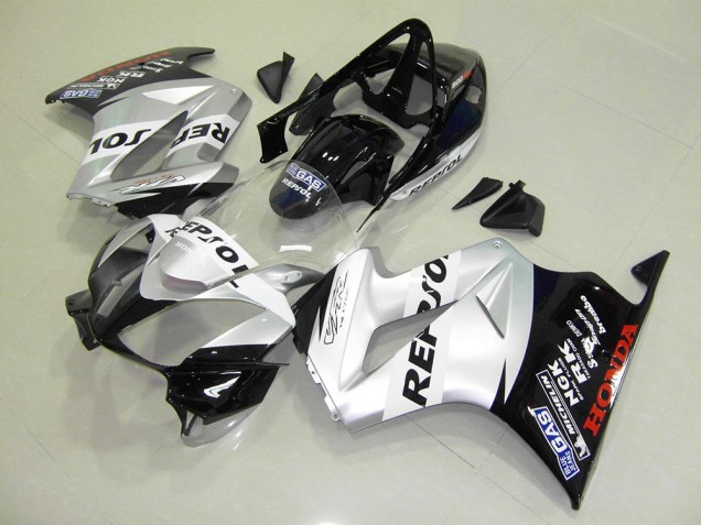 Plata Repsol Kits Completo Carenado Moto Honda VFR 800 2002-2013 Plata Repsol Kits Completo Carenado Moto Honda VFR 800 2002-2013