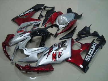 Plata Rojo Carenado Moto Suzuki GSXR 1000 K5 2005-2006