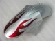 Plata Rojo Llamas Carenado Moto Kawasaki ZX6R 2005-2006
