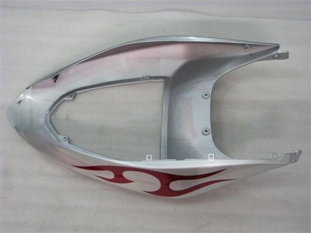 Plata Rojo Llamas Carenado Moto Kawasaki ZX6R 2005-2006
