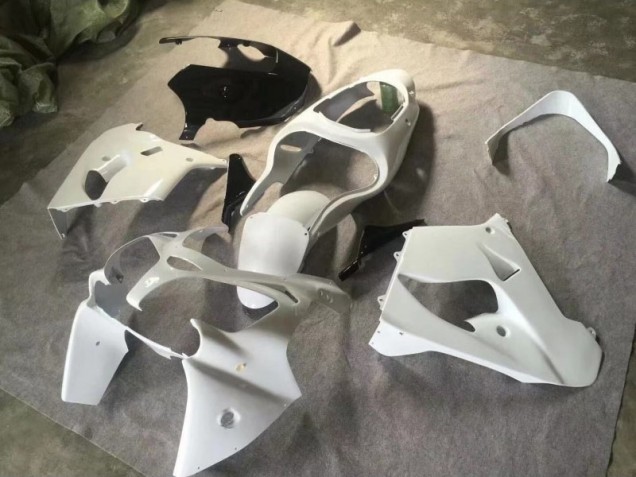 Pure Blanco Brillante Negro Carenado Moto Kawasaki ZX9R 2000-2001 Pure Blanco Brillante Negro Carenado Moto Kawasaki ZX9R 2000-2001