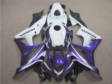 Púrpura Blanco Carenado Moto Honda CBR 600 RR 2007-2008