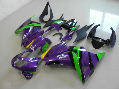 Púrpura EVA Racing Carenado Moto Kawasaki ZX 250R 2008-2012