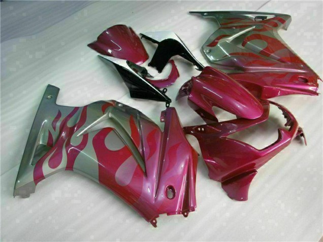 Púrpura Rojo Carenado Moto Kawasaki EX250 2008-2012