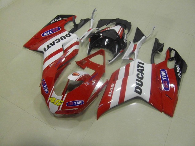 Rojo 46 Carenado Moto Ducati 848 1098 1198 2007-2014 Rojo 46 Carenado Moto Ducati 848 1098 1198 2007-2014