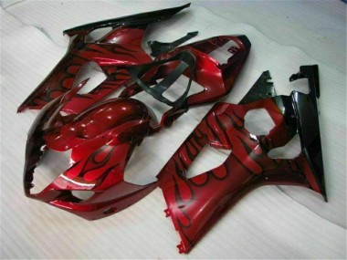 Rojo ABS Moto Plástica Suzuki GSXR 1000 K3 2003-2004