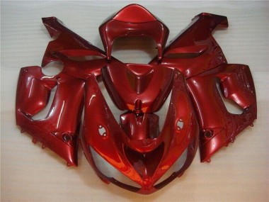 Rojo ABS Moto Plástico Kawasaki ZX6R 2005-2006