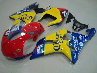 Rojo Amarillo Azul Corona Carrera Carenado Moto Suzuki GSXR 1000 K1 2000-2002