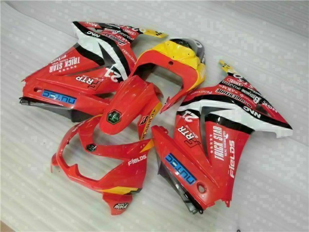 Rojo Amarillo Carenado Moto Kawasaki EX250 2008-2012