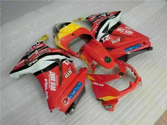 Rojo Amarillo Carenado Moto Kawasaki EX250 2008-2012