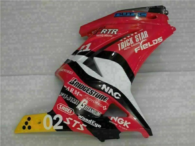 Rojo Amarillo Carenado Moto Kawasaki EX250 2008-2012