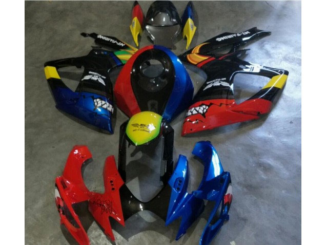 Rojo Azul Carenado Moto Suzuki GSXR 600 / 750 K6 2006-2007 Rojo Azul Carenado Moto Suzuki GSXR 600 / 750 K6 2006-2007