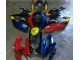 Rojo Azul Carenado Moto Suzuki GSXR 600 / 750 K6 2006-2007 Rojo Azul Carenado Moto Suzuki GSXR 600 / 750 K6 2006-2007