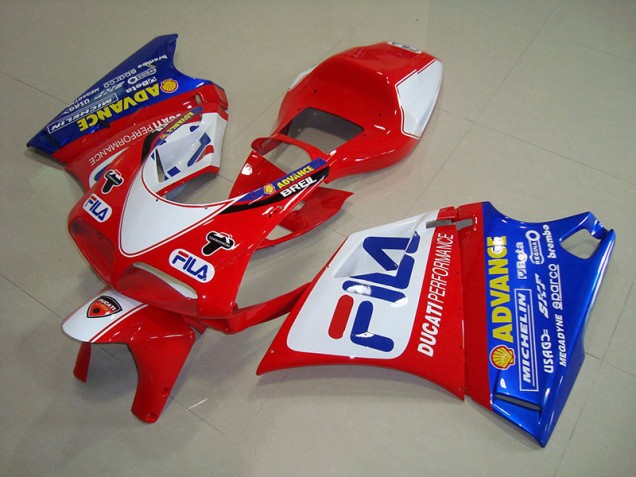 Rojo Azul Fila Carenado Moto Ducati 748 1993-2005 Rojo Azul Fila Carenado Moto Ducati 748 1993-2005