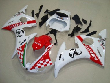 Rojo Blanco ABS Moto Plástico Yamaha R6 2003-2005