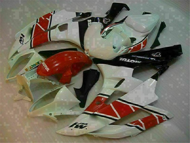 Rojo Blanco ABS Moto Plásticos Yamaha R6 2006-2007
