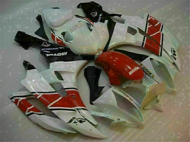 Rojo Blanco ABS Moto Plásticos Yamaha R6 2006-2007
