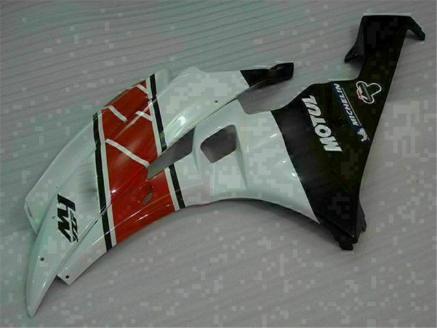 Rojo Blanco ABS Moto Plásticos Yamaha R6 2006-2007
