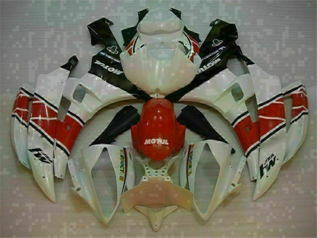 Rojo Blanco ABS Moto Plásticos Yamaha R6 2006-2007