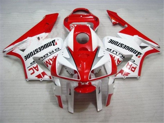 Rojo Blanco Carenado Moto Honda CBR 600 RR 2005-2006 Rojo Blanco Carenado Moto Honda CBR 600 RR 2005-2006
