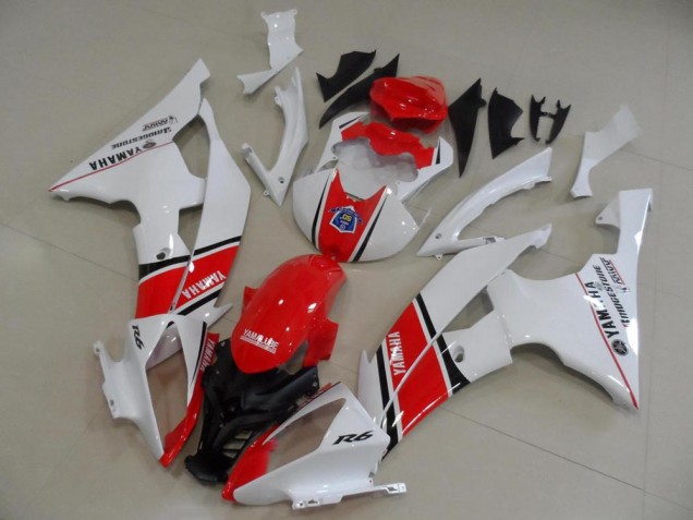 Rojo Blanco Estilo OEM Carenado Moto Yamaha R6 2008-2016 Rojo Blanco Estilo OEM Carenado Moto Yamaha R6 2008-2016