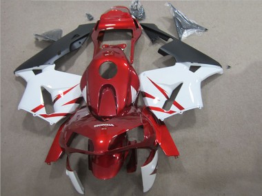 Rojo Blanco Kit Completo Carenado Moto Honda CBR 600 RR 2005-2006