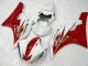 Rojo Blanco Kits Completo Carenado Moto ABS Yamaha R6 2006-2007