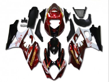 Rojo Blanco Negro Carenado Moto Suzuki GSXR 1000 K7 2007-2008