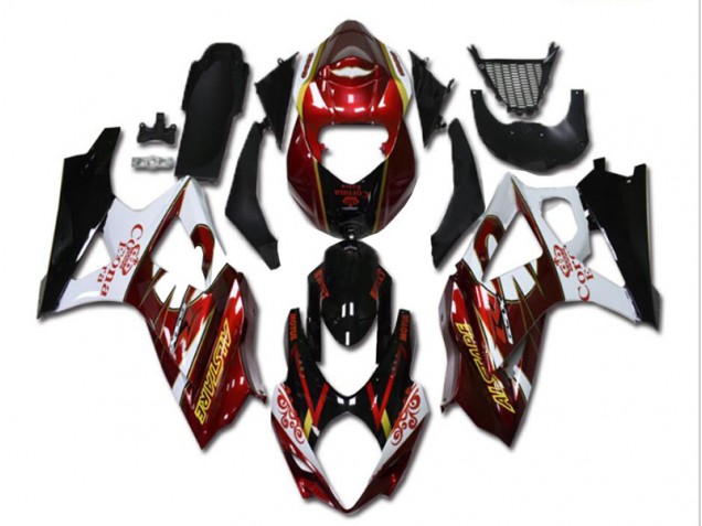 Rojo Blanco Negro Carenado Moto Suzuki GSXR 1000 K7 2007-2008 Rojo Blanco Negro Carenado Moto Suzuki GSXR 1000 K7 2007-2008