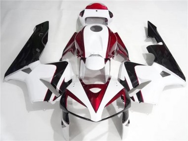 Rojo Blanco Negro Kits Completo Carenado Moto Honda CBR 600 RR 2005-2006