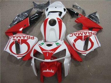 Rojo Blanco PRAMAC Carenado Moto Honda CBR 600 RR 2005-2006