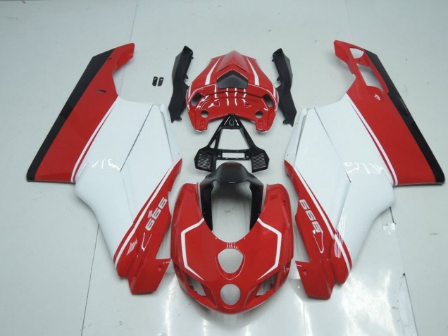 Rojo Blanco Rojo Carenado Moto Ducati 749 999 2005-2006 Rojo Blanco Rojo Carenado Moto Ducati 749 999 2005-2006