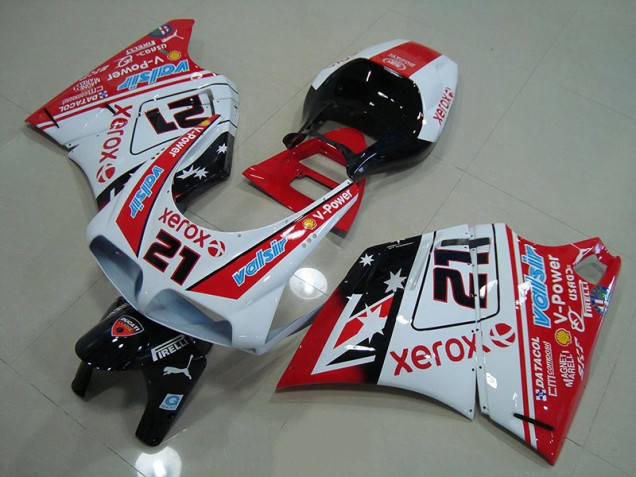 Rojo Blanco Xerox 21 ABS Kits Carenado Moto Ducati 748 916 996 996S 1993-2005 Rojo Blanco Xerox 21 ABS Kits Carenado Moto Ducati 748 916 996 996S 1993-2005