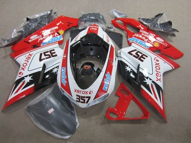 Rojo Blanco Xerox 357 Carenado Moto Ducati 1098 2007-2014