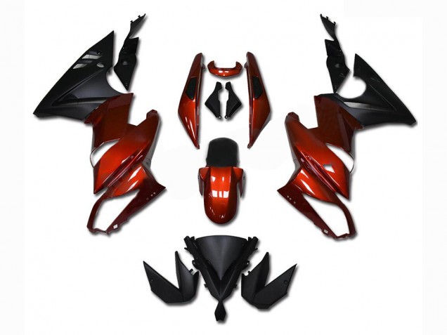 Rojo Carenado Moto Kawasaki EX650 2009-2011 Rojo Carenado Moto Kawasaki EX650 2009-2011