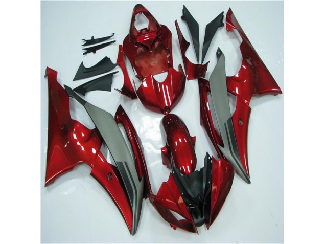 Rojo Gris Carenado Moto Yamaha R6 2008-2016