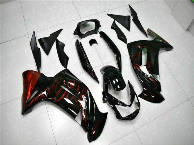 Rojo Llama Carenado Moto Kawasaki EX650 2006-2008 Rojo Llama Carenado Moto Kawasaki EX650 2006-2008