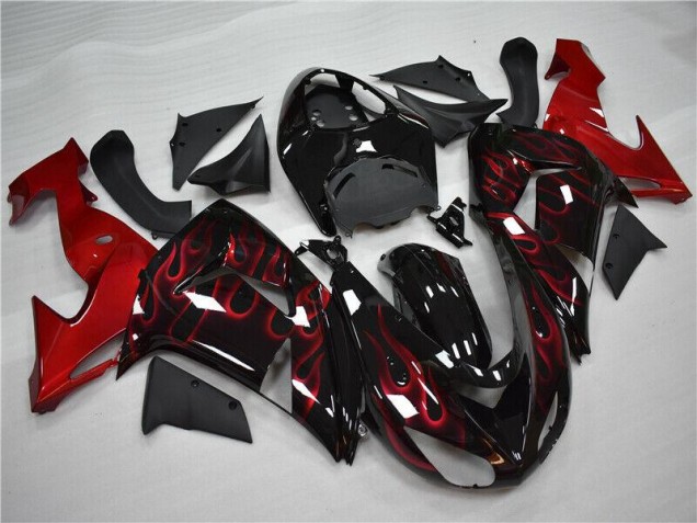 Rojo Llama Carenado Moto Kawasaki ZX10R 2006-2007 Rojo Llama Carenado Moto Kawasaki ZX10R 2006-2007
