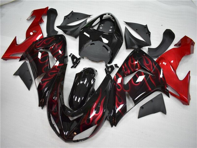 Rojo Llama Carenado Moto Kawasaki ZX10R 2006-2007 Rojo Llama Carenado Moto Kawasaki ZX10R 2006-2007