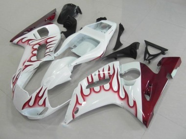 Rojo Llama Carenado Moto Yamaha R6 1998-2002