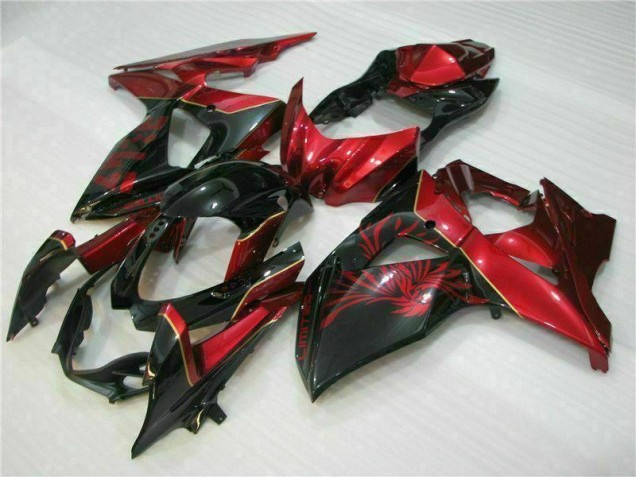 Rojo Llama Negro Carenado Moto Suzuki GSXR 1000 K9 2009-2016