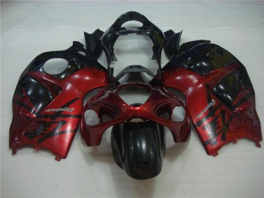 Rojo Negro ABS Carenado Motocicleta Suzuki GSXR 1300 Hayabusa 1996-2007