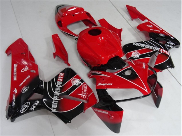 Rojo Negro ABS Kits Carenado Moto Honda CBR 600 RR 2005-2006