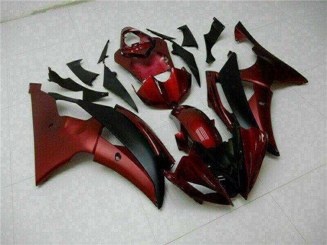 Rojo Negro ABS Moto Plástica Yamaha R6 2008-2016 Rojo Negro ABS Moto Plástica Yamaha R6 2008-2016