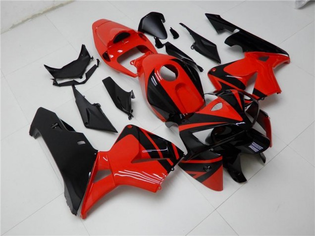 Rojo Negro ABS Moto Plástico Honda CBR 600 RR 2005-2006