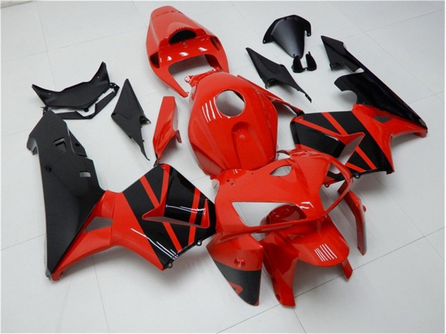 Rojo Negro ABS Moto Plásticos Honda CBR 600 RR 2005-2006