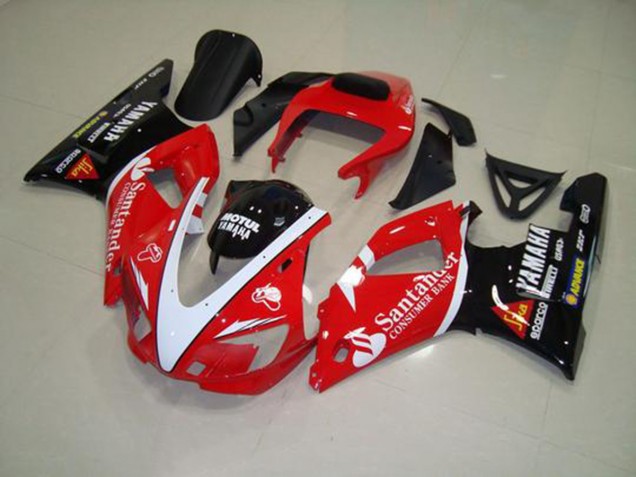 Rojo Negro Blanco Carenado Moto Yamaha R1 1998-1999 Rojo Negro Blanco Carenado Moto Yamaha R1 1998-1999