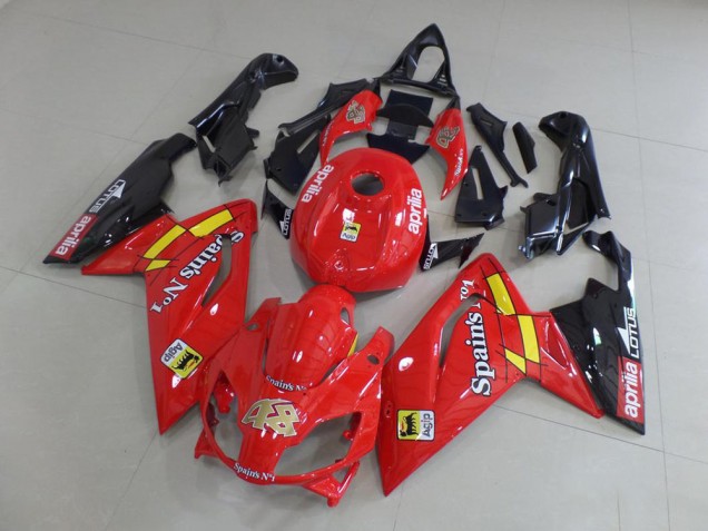 Rojo & Negro Carenado Moto Aprilia RS 125 2006-2011 Rojo & Negro Carenado Moto Aprilia RS 125 2006-2011